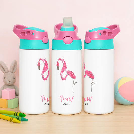 School Water Bottle Made From Your Children's Artwork