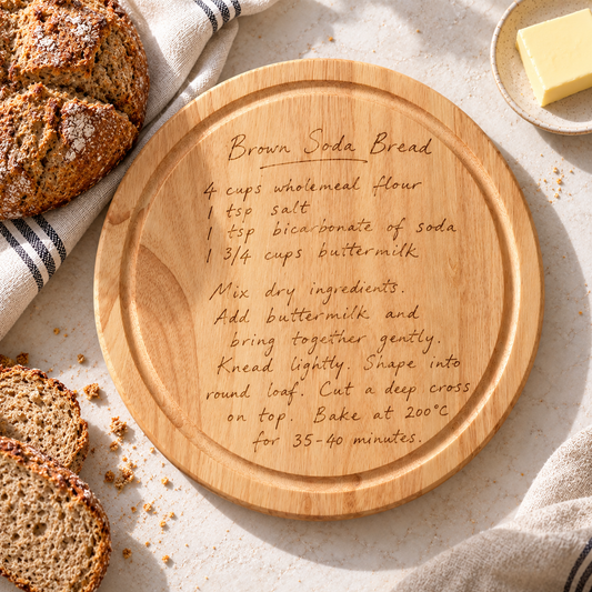 Wooden Bread Board Engraved with Your Loved One's Handwriting