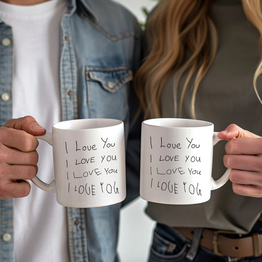 I Love You Couple's Valentine's Mug | Family Handwriting | Little Heirloom