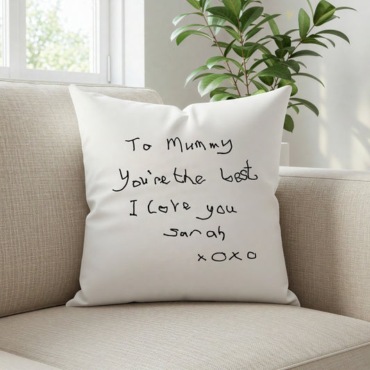 Cushion Made From Your Loved One's Handwriting