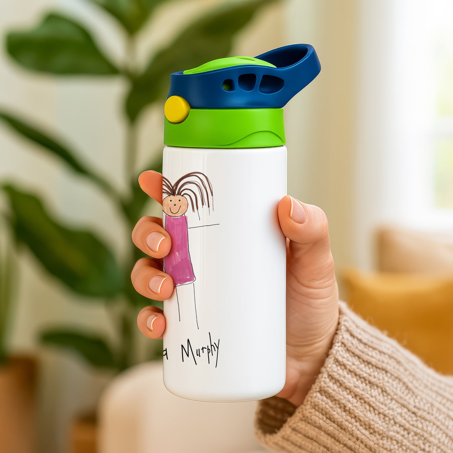 School Water Bottle Made From Your Children's Artwork