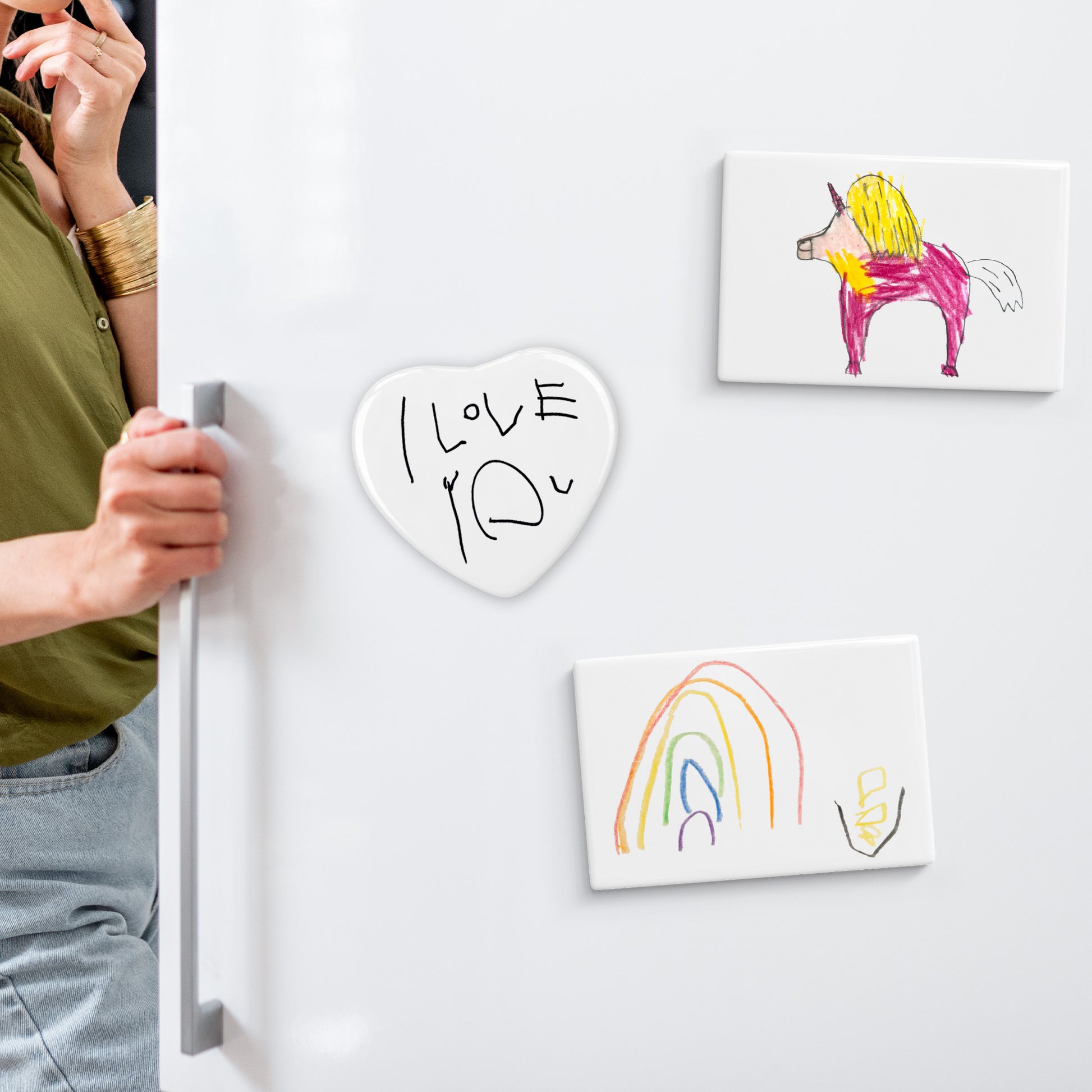 Magnets made from Children's Drawings | Little Heirloom