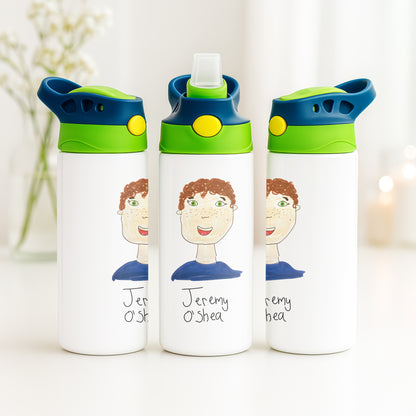 School Water Bottle Made From Your Children's Artwork