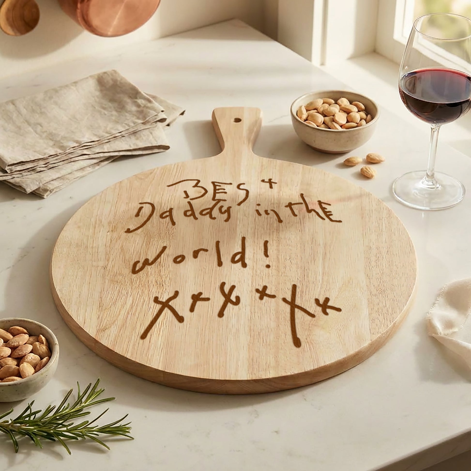 Pizza Board With Child's Writing | Father's Day Gifts | Little Heirloom