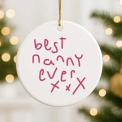 Christmas Tree Decoration Made from Child's Handwriting | Little Heirloom