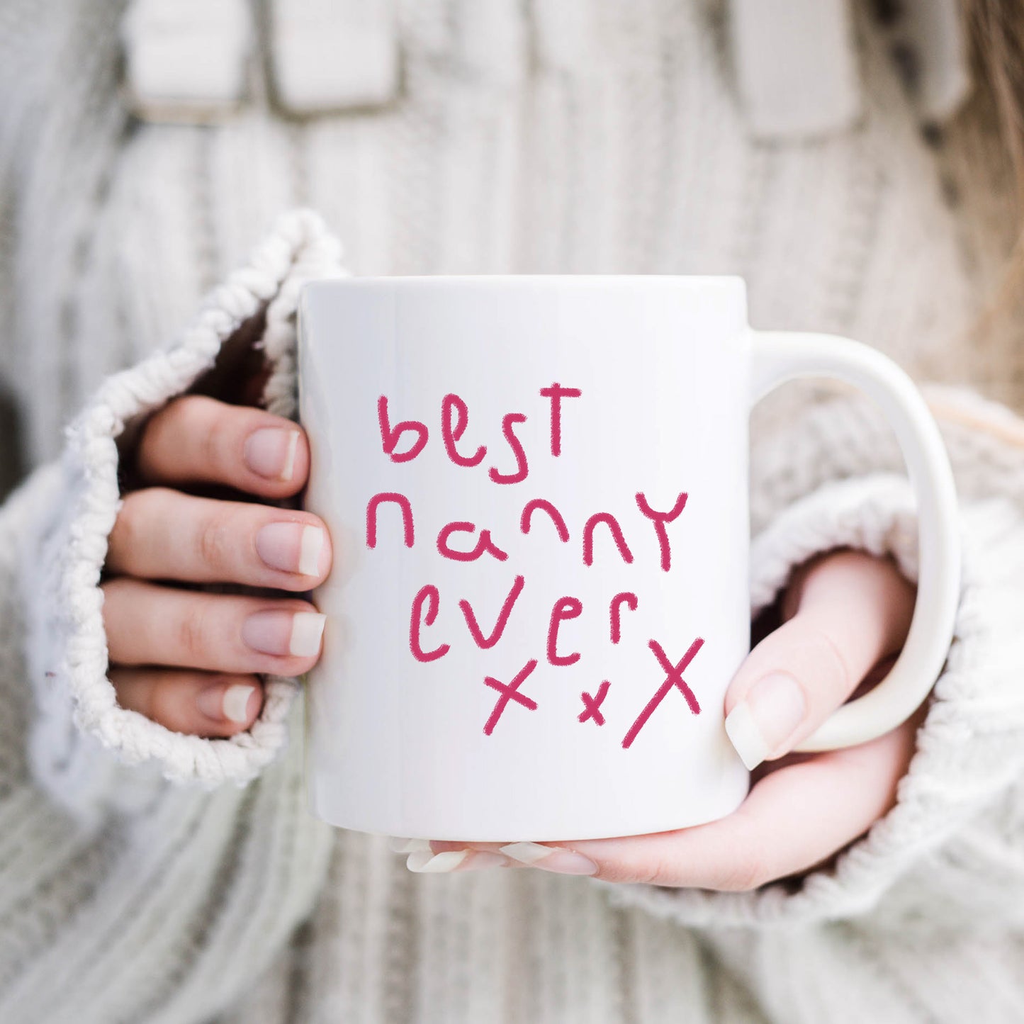 Best Nanny Mug | Children's Handwriting | Little Heirloom