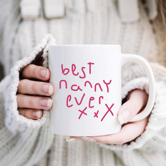 Best Nanny Mug | Children's Handwriting | Little Heirloom