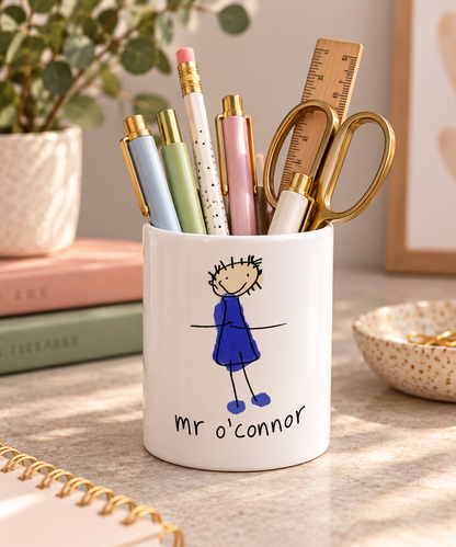 Pen Pot for Teachers Made From Your Children's Artwork
