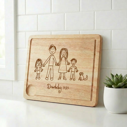 Chopping Board For Dads with Child's Drawing | Father's Day Gifts | Little Heirloom