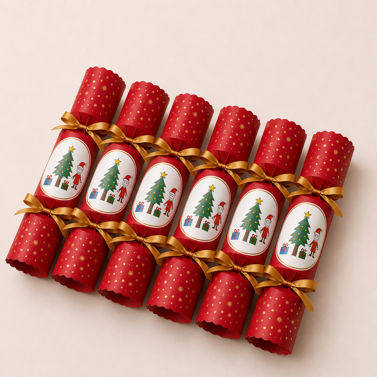 Personalised Christmas crackers with child’s artwork - pack of 6 | Little Heirloom 