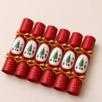 Personalised Christmas crackers with child’s artwork - pack of 6 | Little Heirloom 