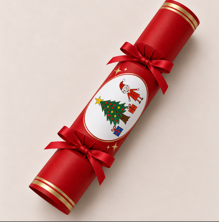 Christmas Cracker made with Children's Artwork | Little Heirloom