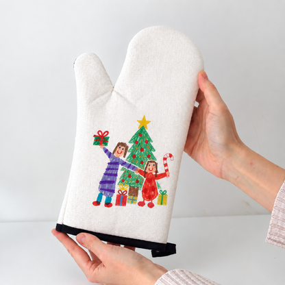 Christmas Oven Mitt Made From Your Child’s Artwork