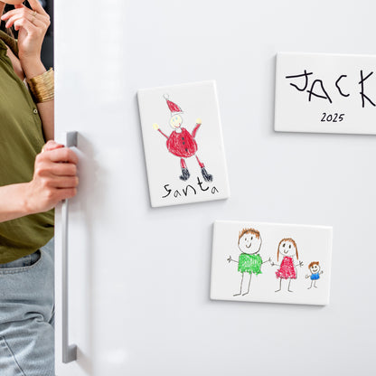 Christmas Magnets made from Children's Drawings | Little Heirloom