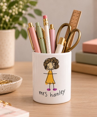 Pen Pot for Teachers Made From Your Children's Artwork