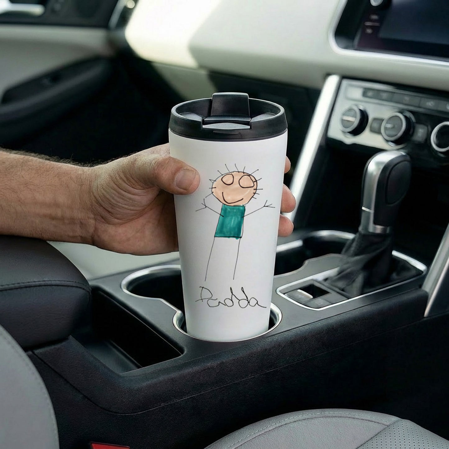 Travel Mug for Dads made with Child's Drawing | Gifts for Dad | Little Heirloom