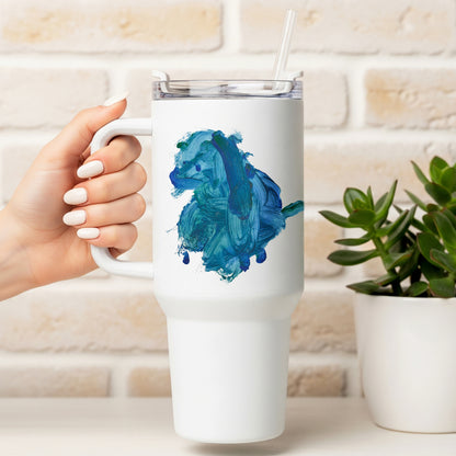 Thermal Travel Mug with Child's Artwork on it | Little Heirloom