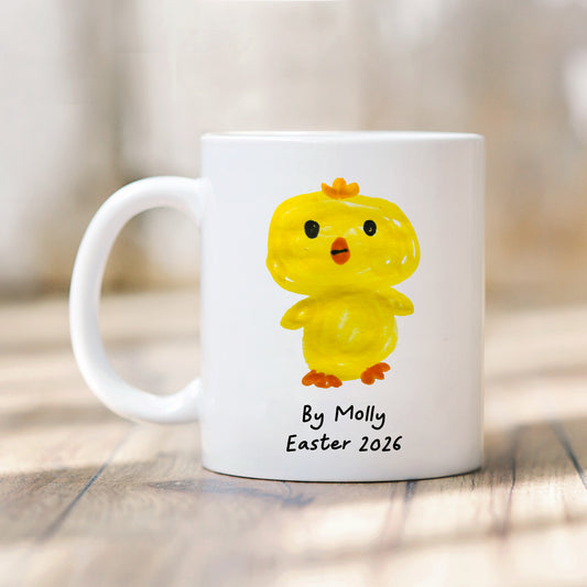 Easter Chick Mug with Children's Drawing and Date | Little Heirloom