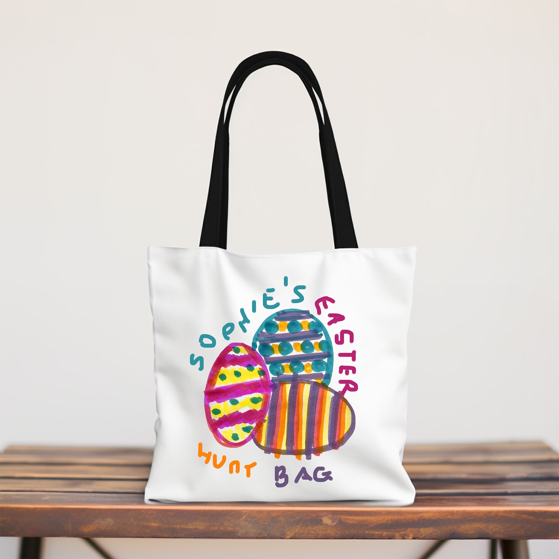 Personalised Easter Hunt Bag Drawn by Children | Little Heirloom