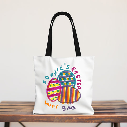 Personalised Easter Hunt Bag Drawn by Children | Little Heirloom
