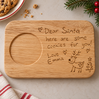 Santa Treat Board Engraved with Children’s Artwork