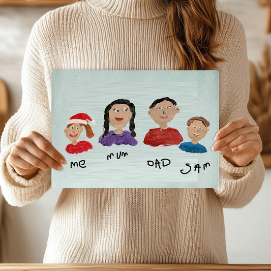 Glass Chopping Board Made From Your Children's Artwork