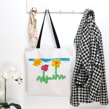 Canvas Tote Bag printed with your Child's Painting or Drawing | Little Heirloom 
