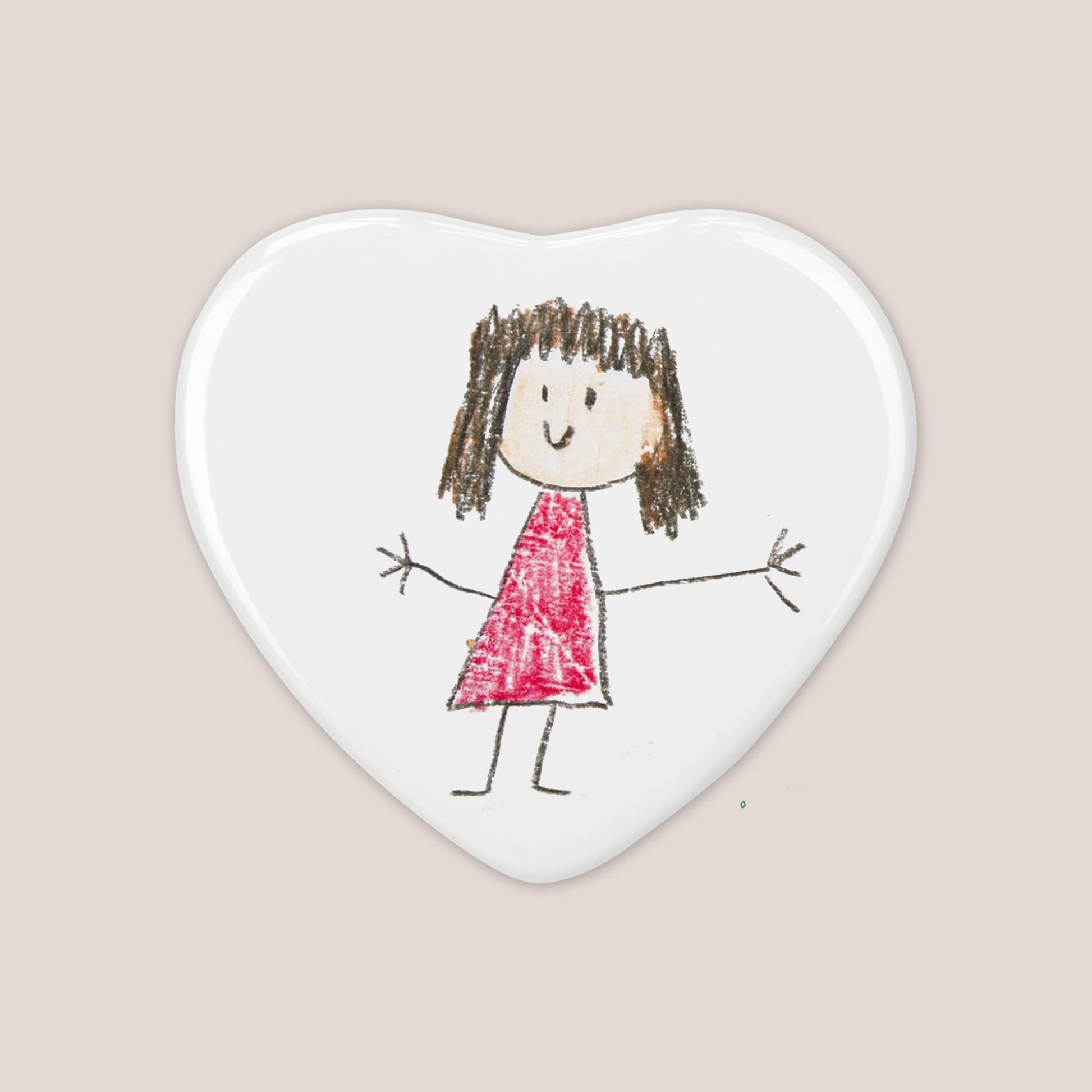 Little Girl Magnet made from Children's Drawing | Little Heirloom