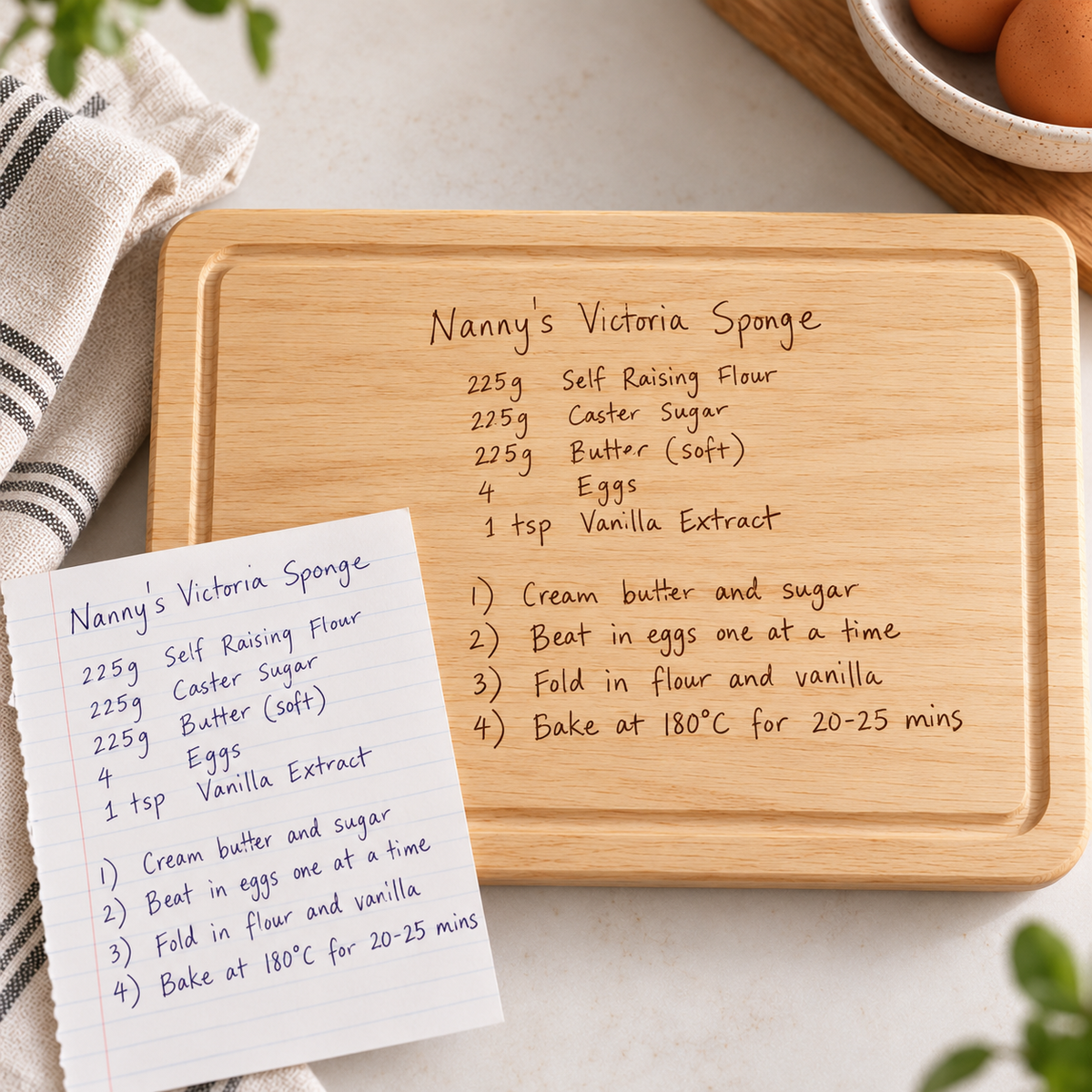 Wood Chopping Board Engraved with Children’s Artwork