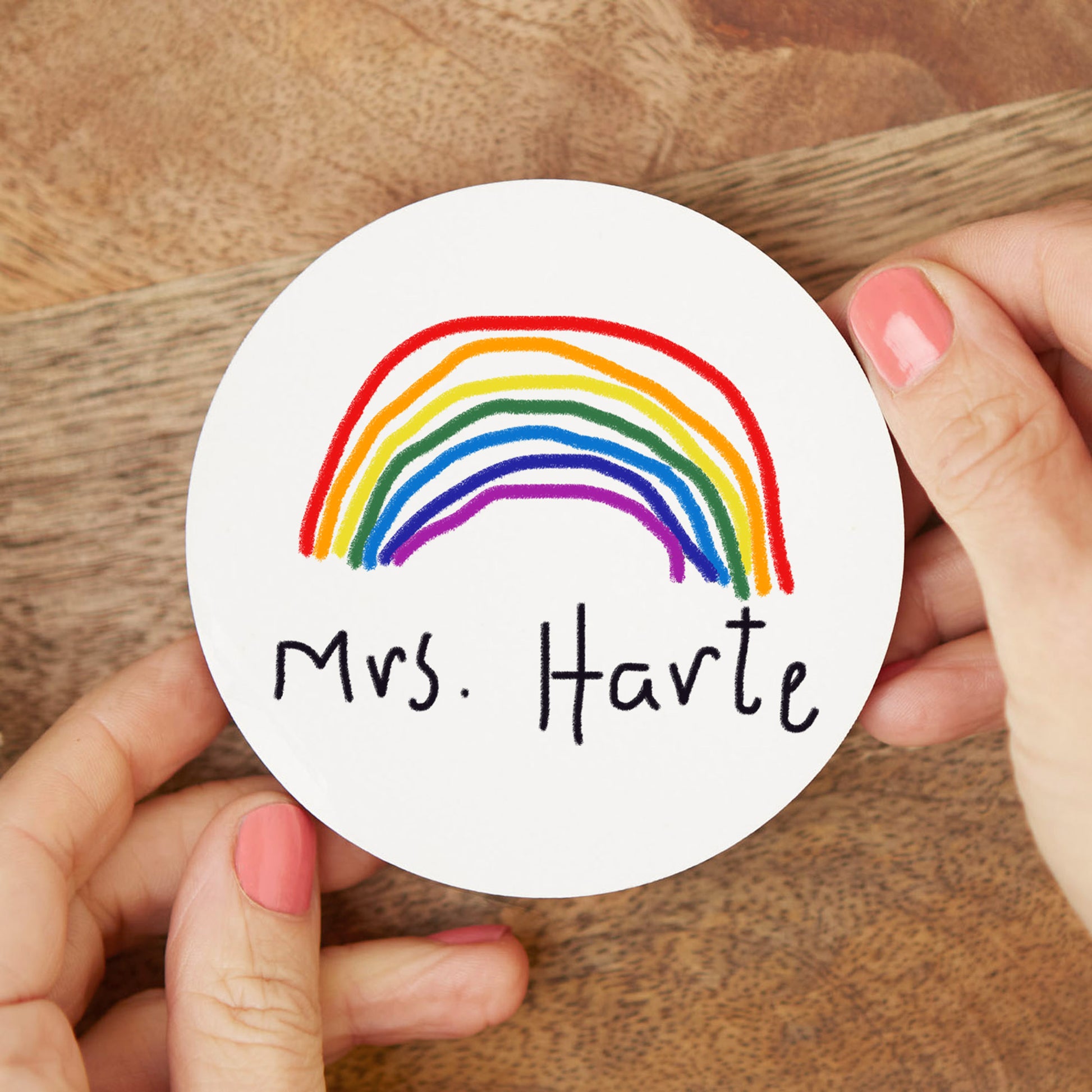 Ceramic Coaster for Teachers made with Child's Artwork |Gift for teachers | Little Heirloom