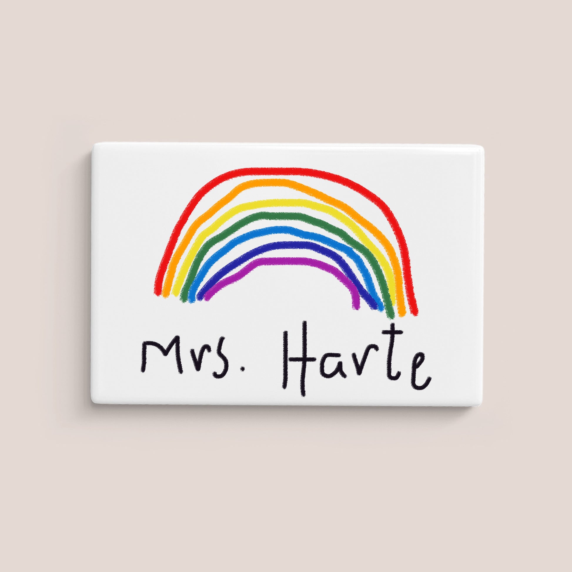 Teacher Rainbow Magnet made from Children's Drawing | Little Heirloom