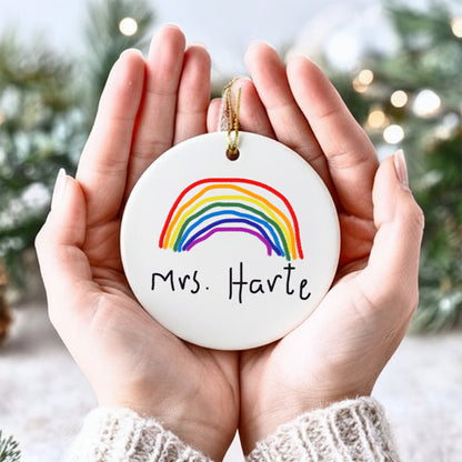 Teacher Christmas Bauble made from Children's drawings | Gift fro teachers  Little Heirloom