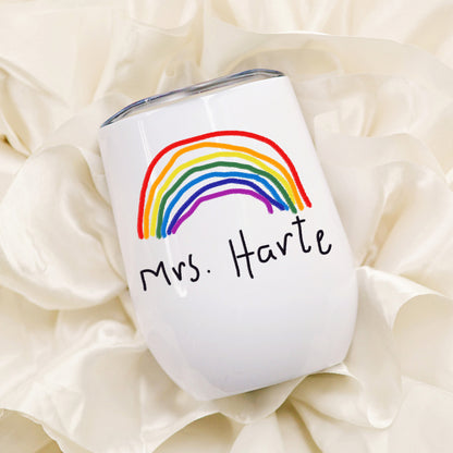 Travel Tumbler for Teachers made with Child's Artwork |Little Heirloom