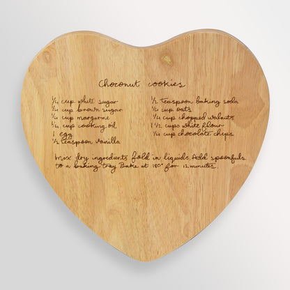 Heart Chopping Board Engraved with Your Loved One's Handwriting