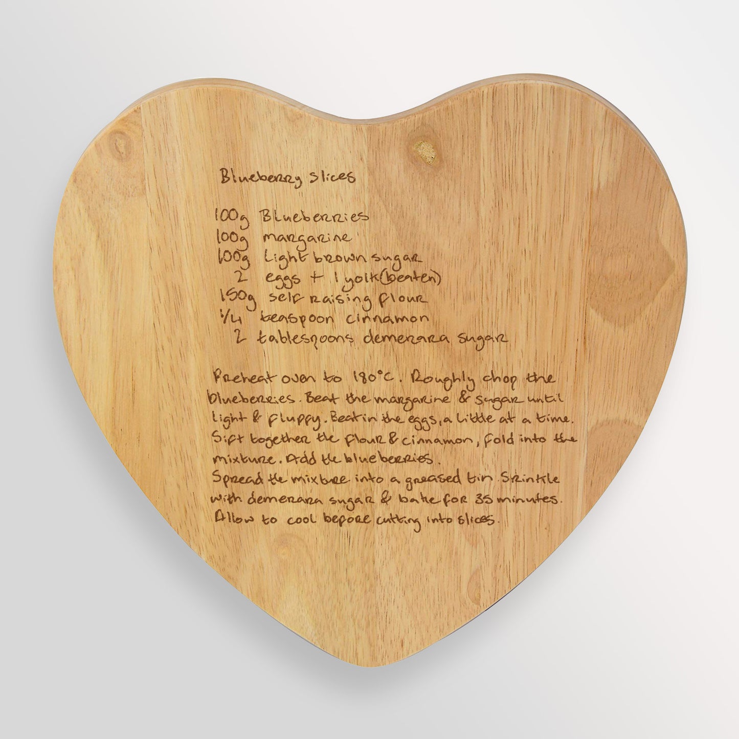Heart Chopping Board Engraved with Your Loved One's Handwriting
