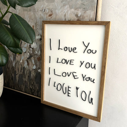 I LOVE YOU HANDWRITTEN WALL ART | LITTLE HEIRLOOM