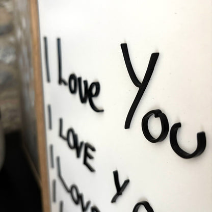 I LOVE YOU HANDWRITTEN WALL ART | LITTLE HEIRLOOM
