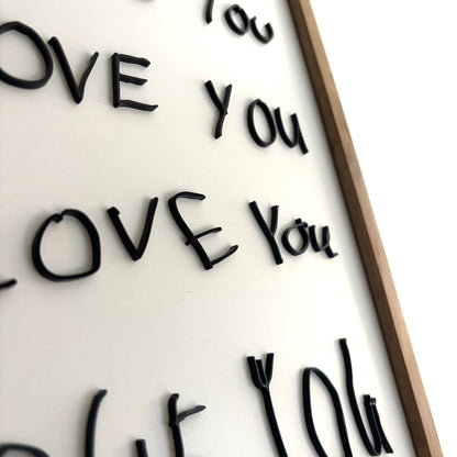 I LOVE YOU HANDWRITTEN WALL ART | LITTLE HEIRLOOM