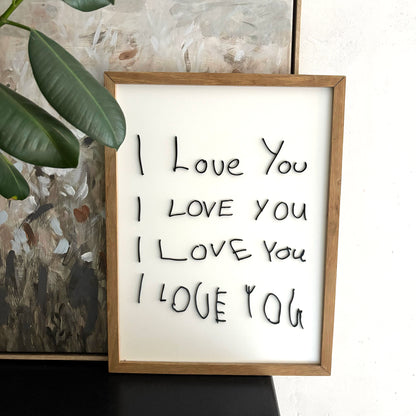 I LOVE YOU HANDWRITTEN WALL ART | LITTLE HEIRLOOM