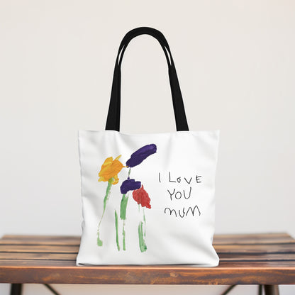Canvas Tote Bag printed with your Child's Painting or Drawing | Little Heirloom 