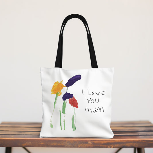 Canvas Tote Bag printed with your Child's Painting or Drawing | Little Heirloom 
