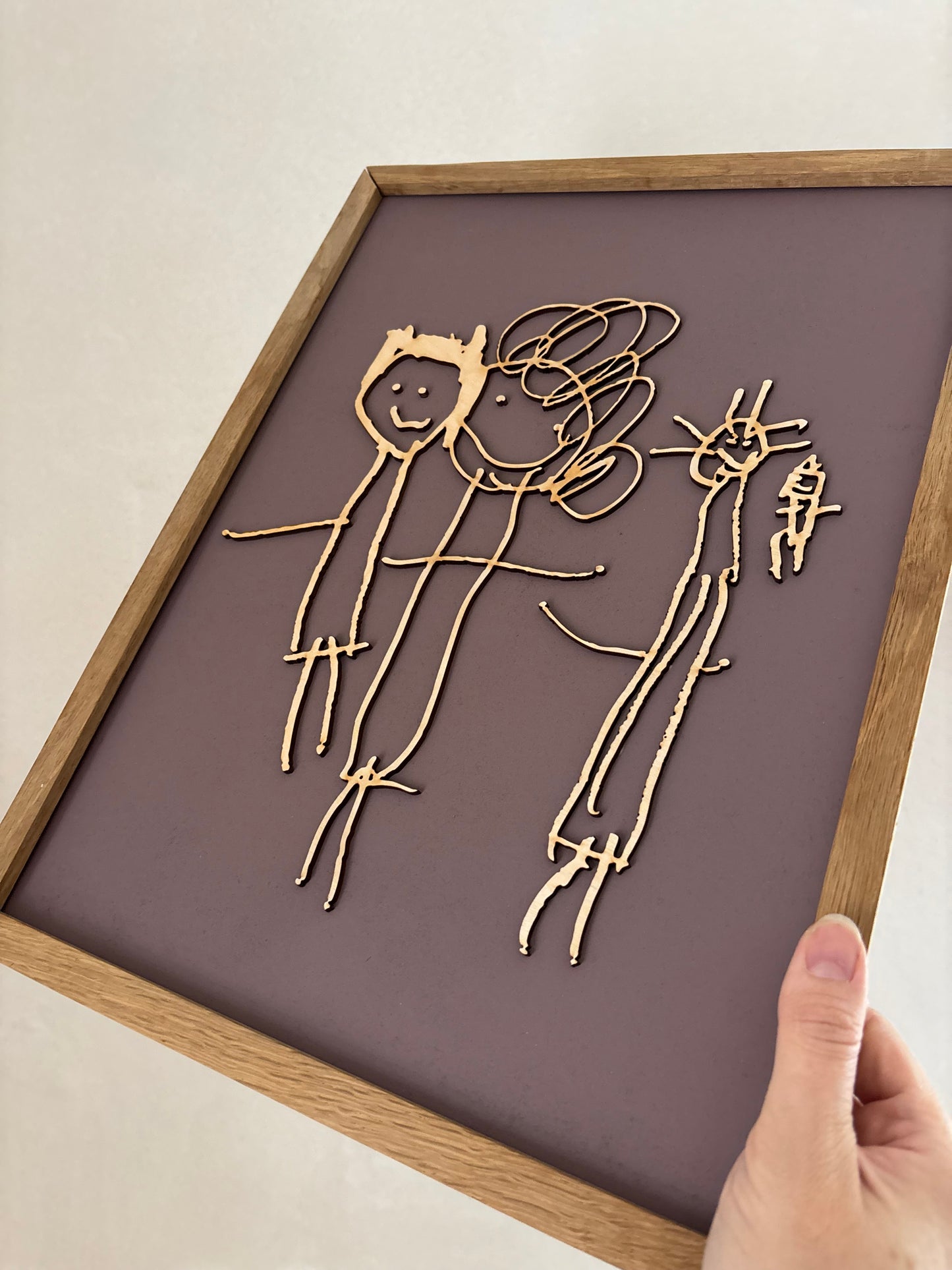 3D Wooden Wall Art of Chid's Artwork | Little Heirloom
