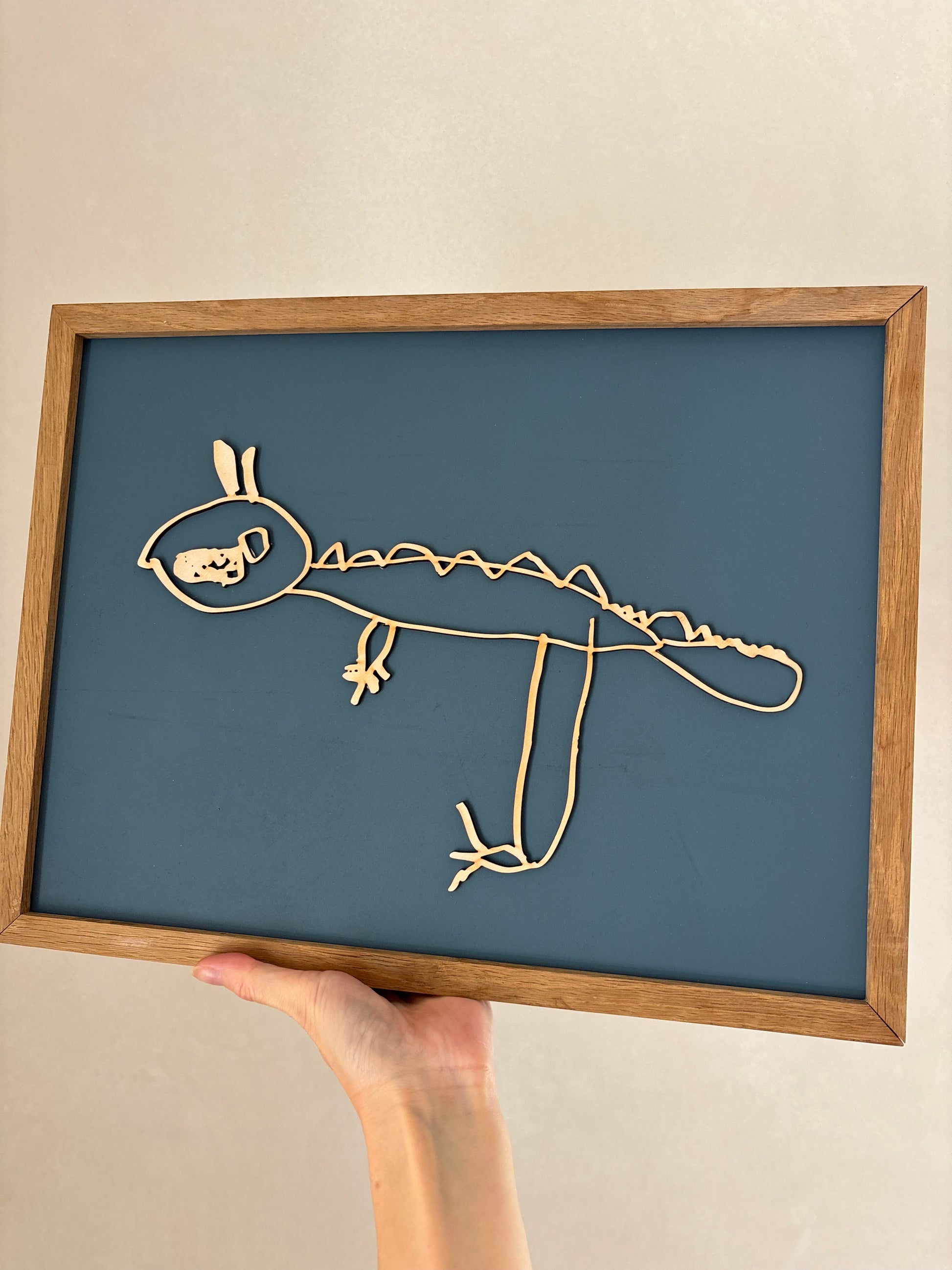 3D Wooden Wall Art of Chid's Artwork | Little Heirloom