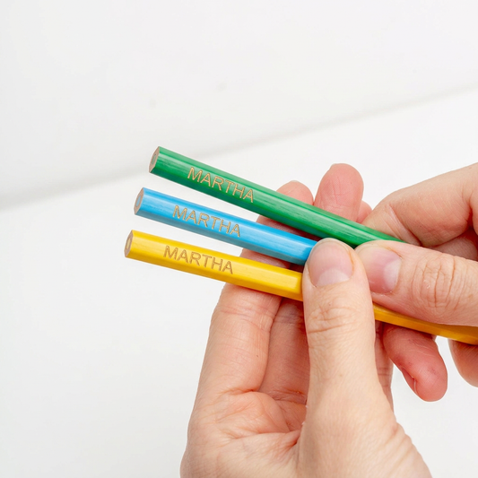 Personalised Faber Castell Colouring Pencils | Laser Engraved Name Pencils Back to School | Heirloom Seals