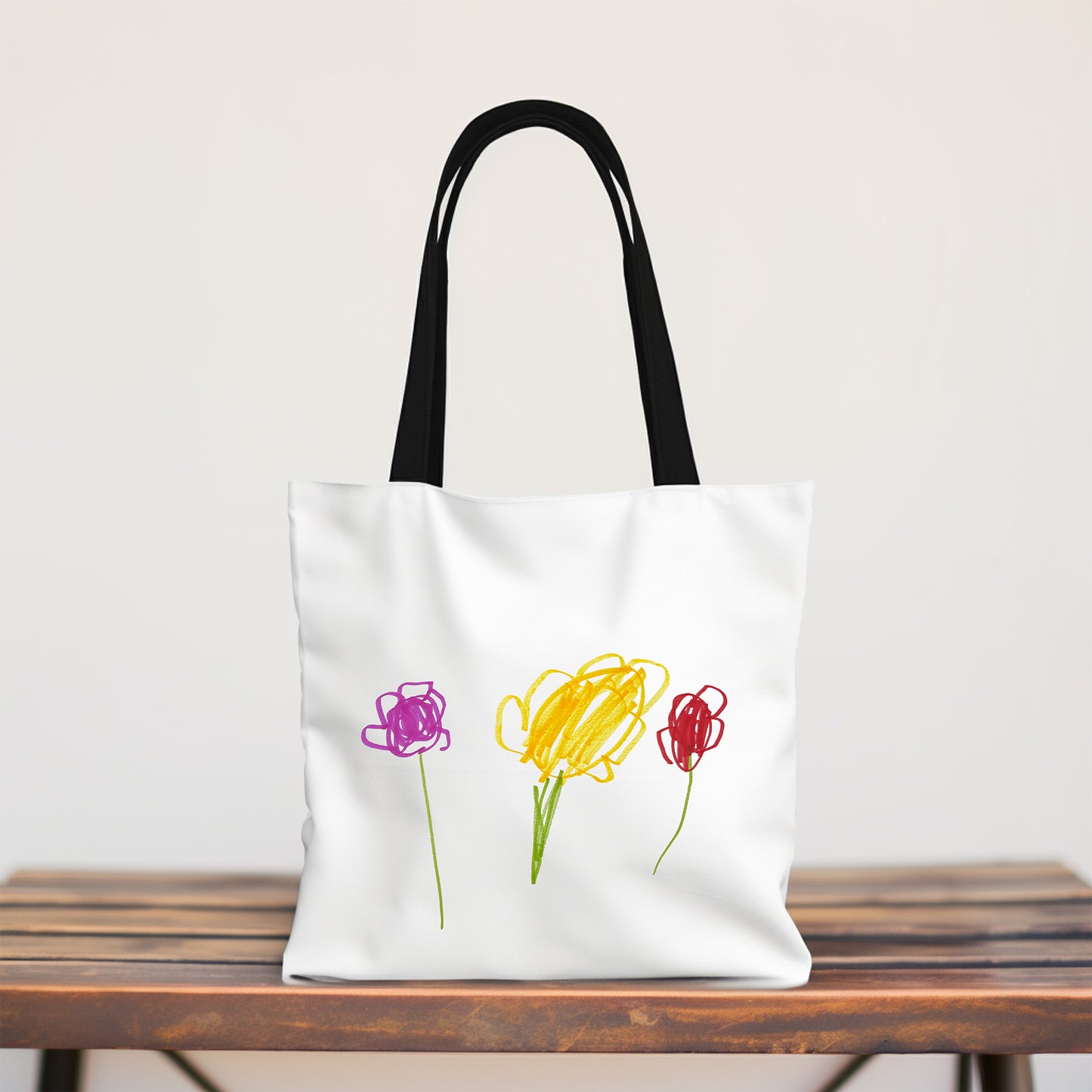 Flower Tote Bag Made from Children's Artwork | Little Heirloom