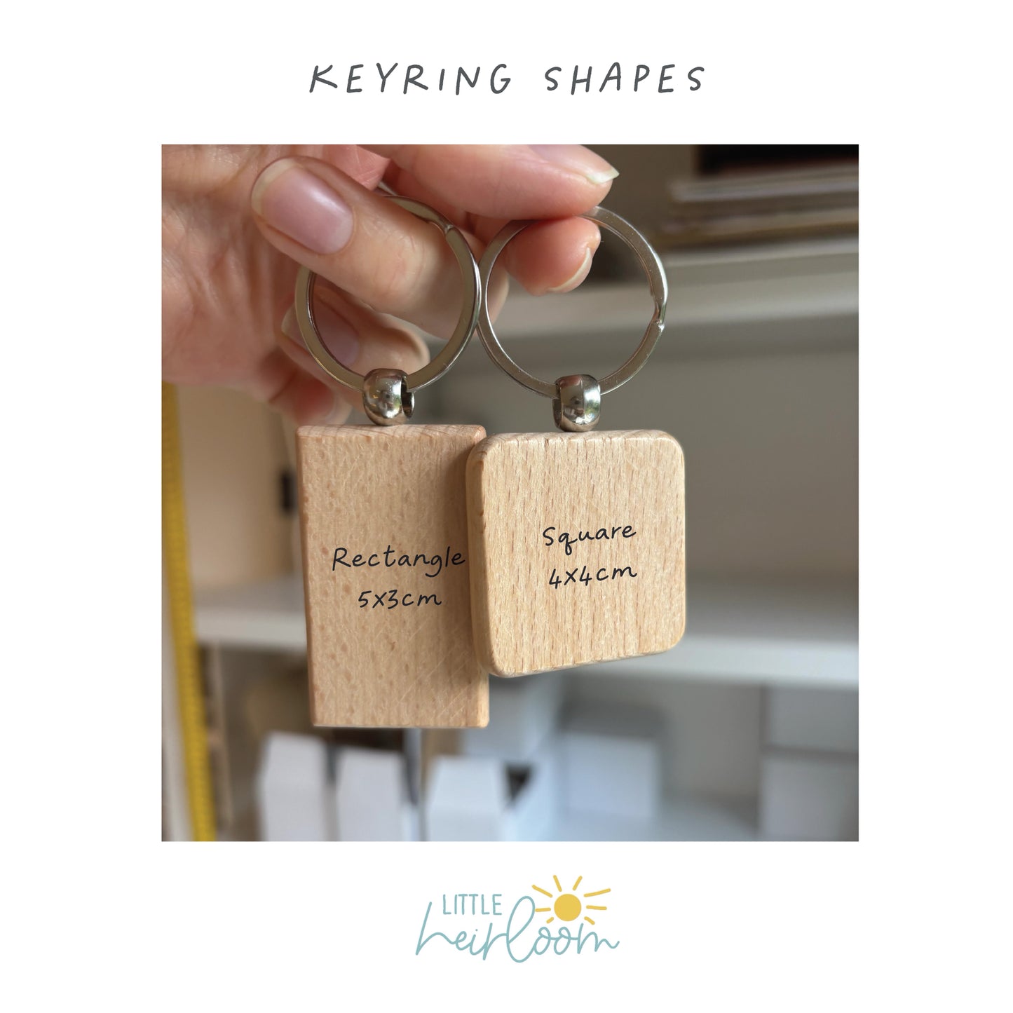 Keyring Shapes & Sizes | Little Heirloom