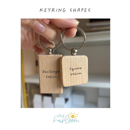 Keyring Shapes & Sizes | Little Heirloom