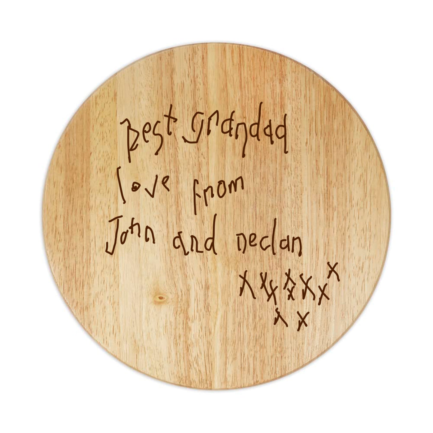 Lazy Susan Engraved with Your Loved One's Handwriting