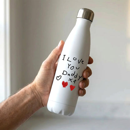 Water bottle for Daddy with kids writing 'I Love You Daddy' on it | Father's Day Gift | Little Heirloom