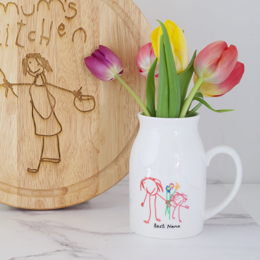 Vase with Child's Drawing | Gifts for Mothers Day | Little Heirloom